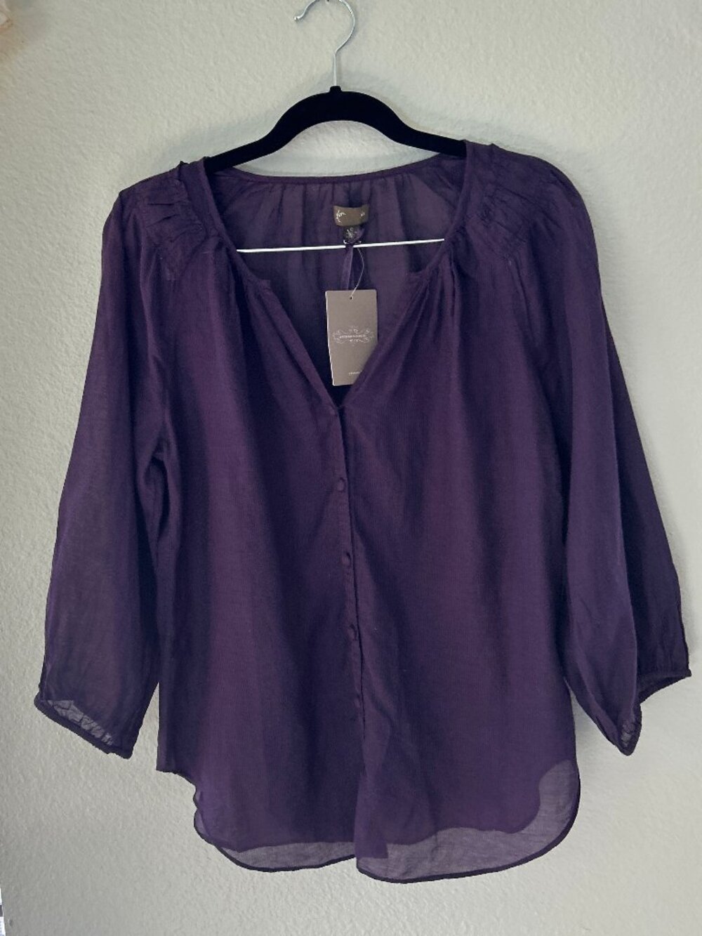 NWT Anthropologie Fei Peasant Blouse ~ 12 ~ $58